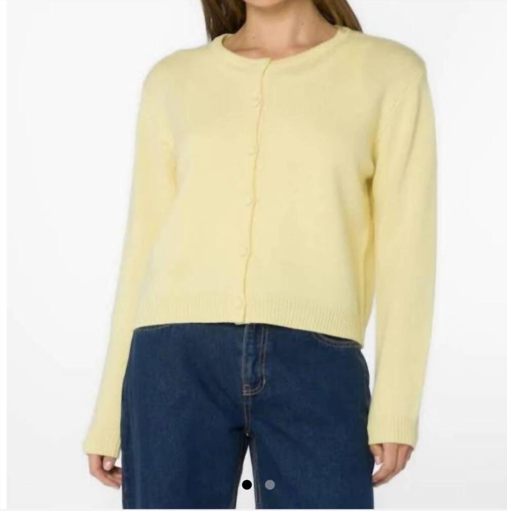 NEW VELVET HEART banksy button cardigan in sunrise yellow
